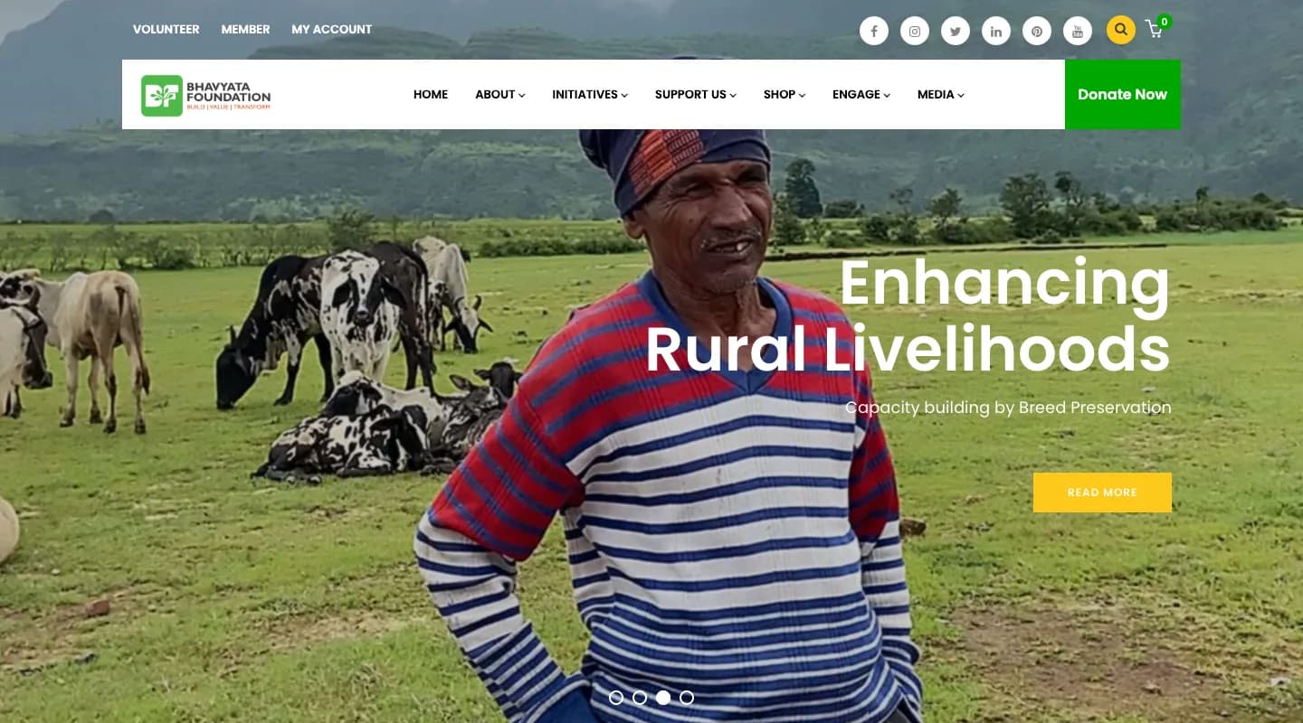 Bhavyata Foundation — screenshot of the product