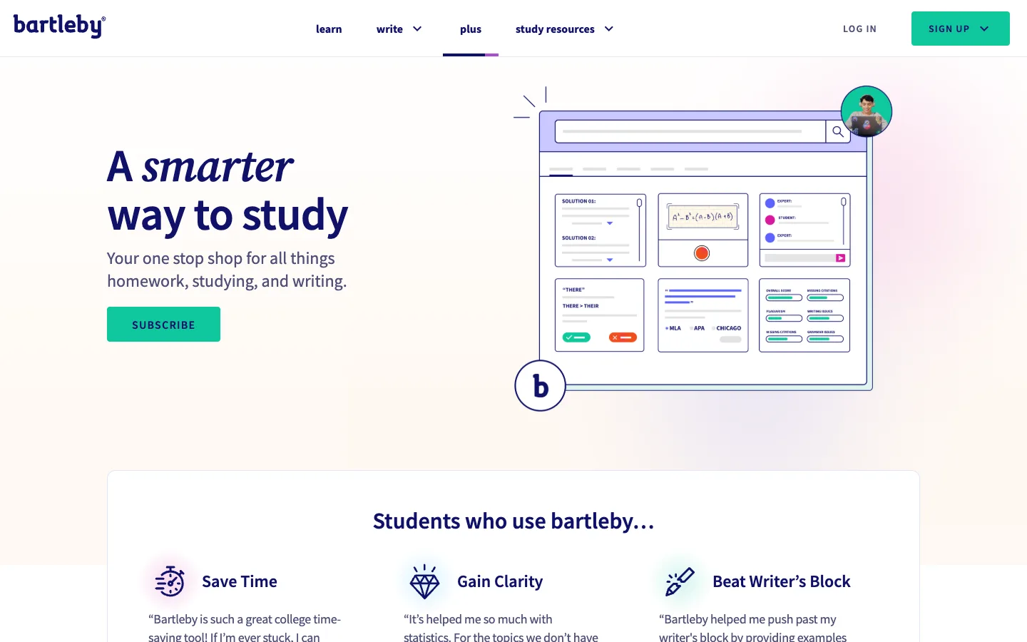 Bartleby — screenshot of the product